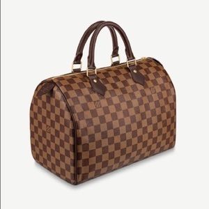 Louis Vuitton Damier Canvas Speedy 35 Handheld Bag
